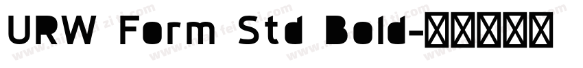 URW Form Std Bold字体转换